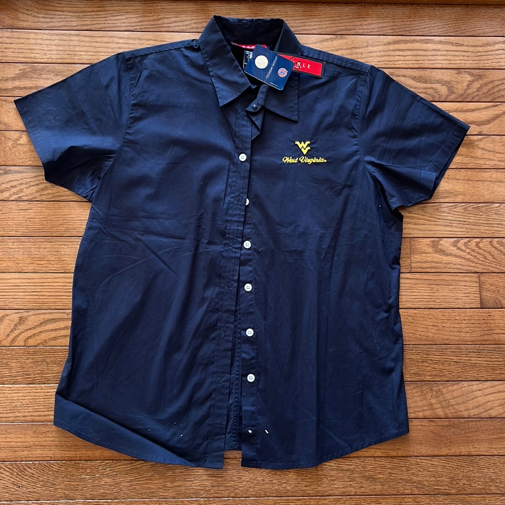 Wvu Button-Down Top